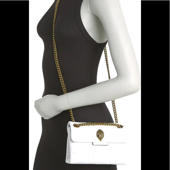 Kurt Geiger London Kensington White Union Jack Leather Crossbody Bag - Picture 8 of 9